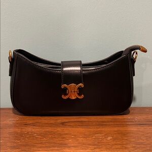 🌸NWOT🌸Black Structured Triomphe-Style Crossbody/ Shoulder / Clutch Bag